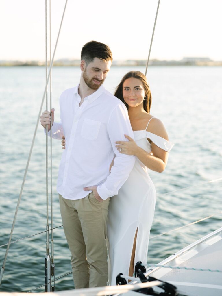 Portrait session on a sailboat in Tampa Bay